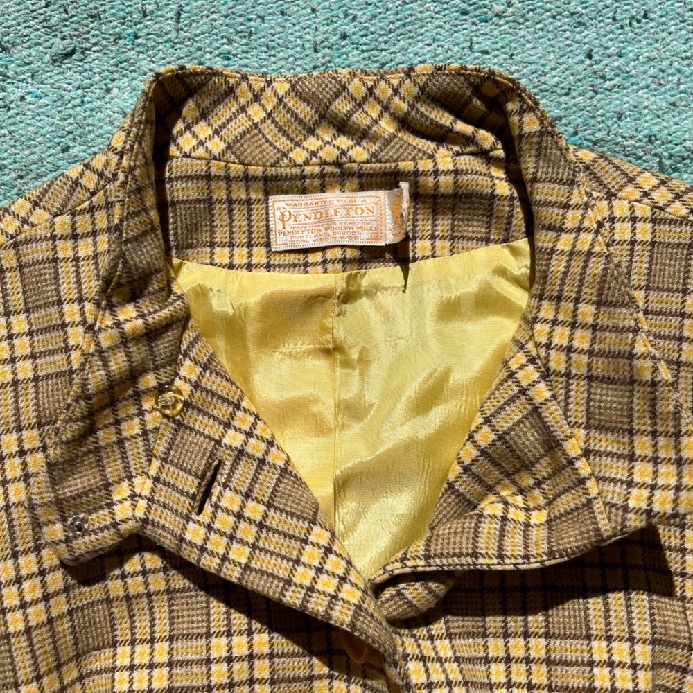 Pendleton Yellow Plaid Jacket//Cropped//Clueless … - image 4